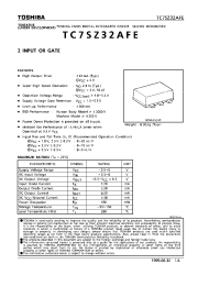 Datasheet TC7SZ32 manufacturer Toshiba